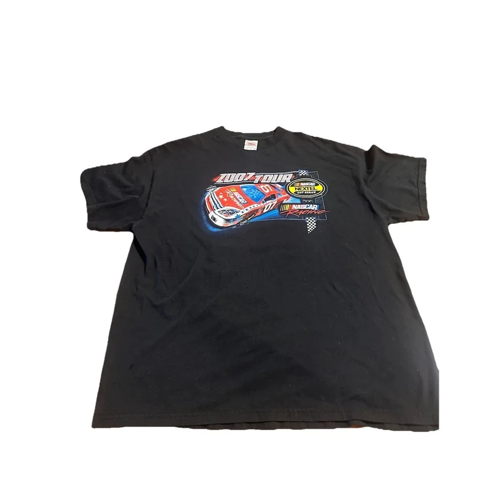 NASCAR Nextel Cup Series Racing 2007 Tour Dates Tee T Shirt Double Sided XL